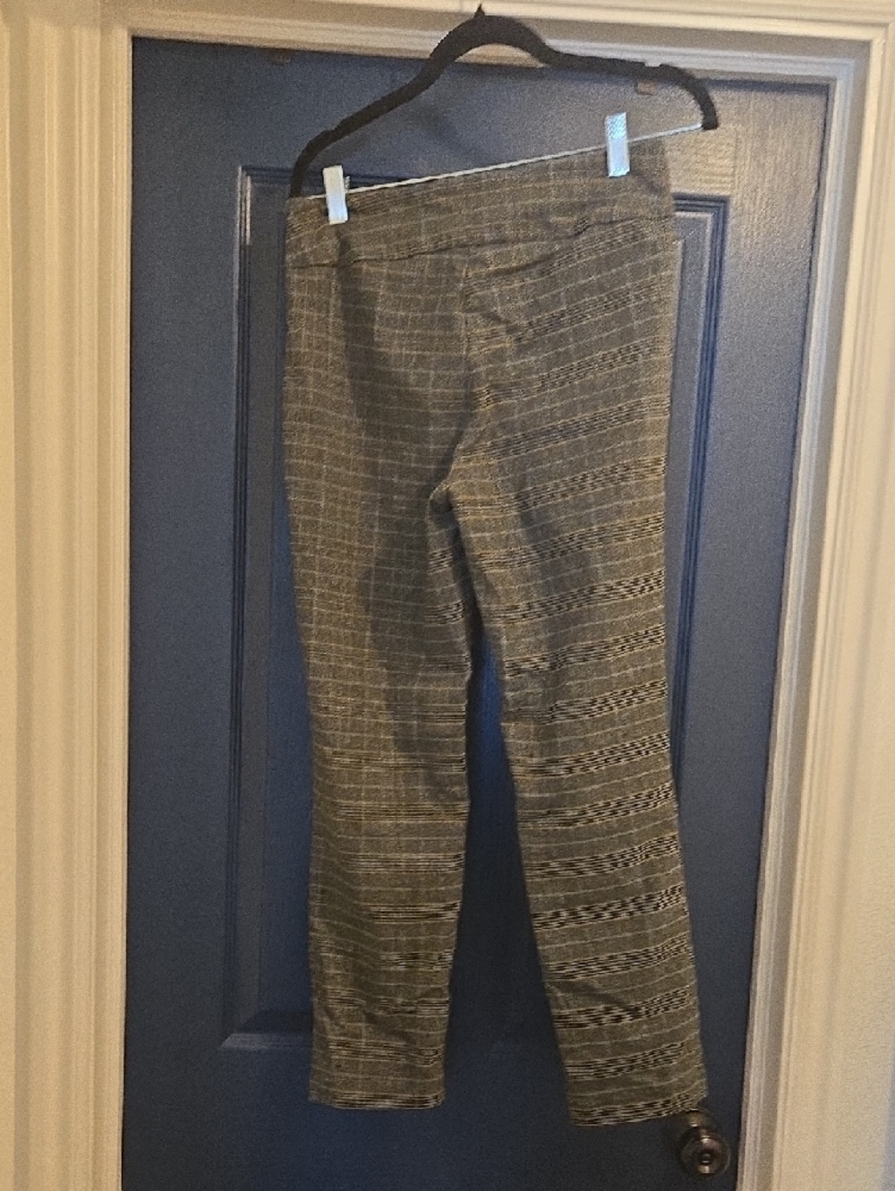 Tribal Plaid Straight-Leg Pants - Brown, Gray - Picture 2 of 3